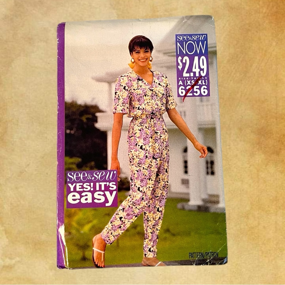 Vintage See & Sew 1992 Uncut Pattern Top & Pants XS-XL